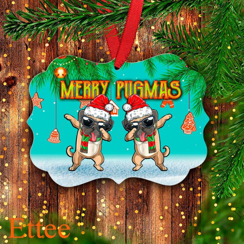 Funny Pug Dab Christmas Ornament - Benelux Inspired Design - Ettee - Benelux inspired design