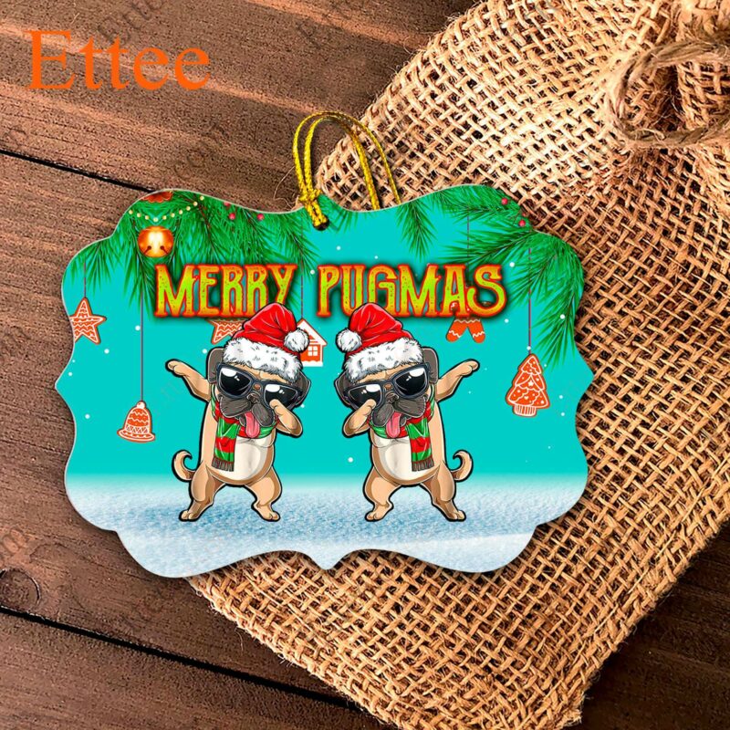 Funny Pug Dab Christmas Ornament - Benelux Inspired Design - Ettee - Benelux inspired design