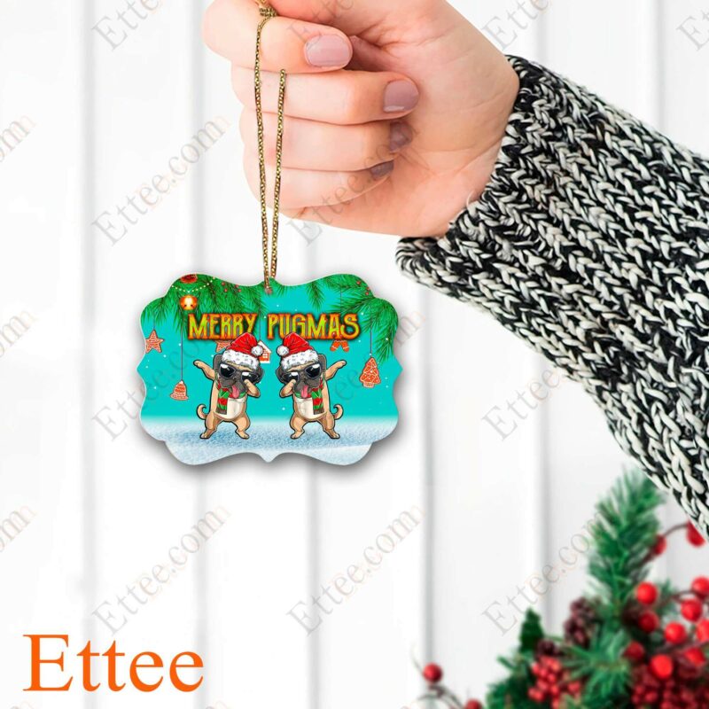 Funny Pug Dab Christmas Ornament - Benelux Inspired Design - Ettee - Benelux inspired design