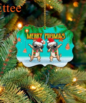 Funny Pug Dab Christmas Ornament - Benelux Inspired Design - Ettee - Benelux inspired design