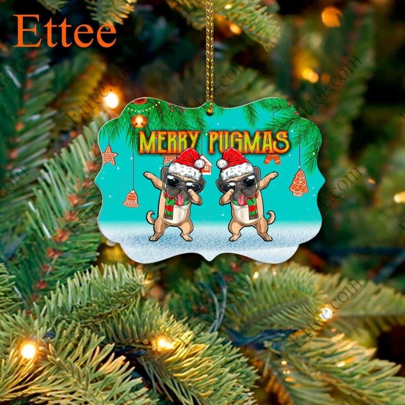 Funny Pug Dab Christmas Ornament - Benelux Inspired Design - Ettee - Benelux inspired design