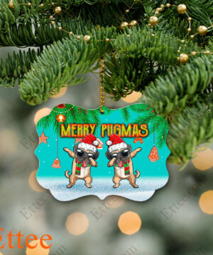 Funny Pug Dab Christmas Ornament - Benelux Inspired Design - Ettee - Benelux inspired design