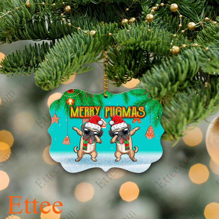Funny Pug Dab Christmas Ornament - Benelux Inspired Design - Ettee - Benelux inspired design
