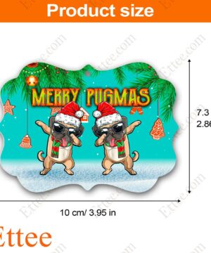 Funny Pug Dab Christmas Ornament - Benelux Inspired Design - Ettee - Benelux inspired design