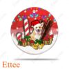 Corgi Dog Ceramic Ornament, JOY Christmas Gift for Dog Lover - Ettee - Ceramic ornament