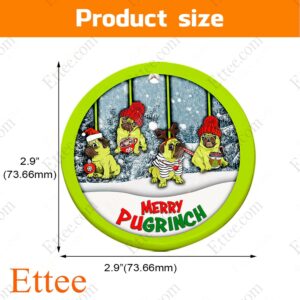 Pug Ceramic Ornament, Merry Pugrinch Christmas Gift - Ettee - Ceramic ornament