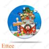 Hippie Pug Christmas Ornament, Merry Pugmas 2022 - Ettee - Christmas decoration
