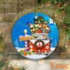 Hippie Pug Christmas Ornament, Merry Pugmas 2022 - Ettee - Christmas decoration