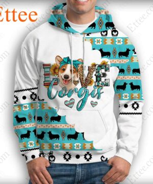 I Love Corgi 3D Hoodie, Unisex Fashion Gift for Dog Lover - Ettee - 3D Hoodie