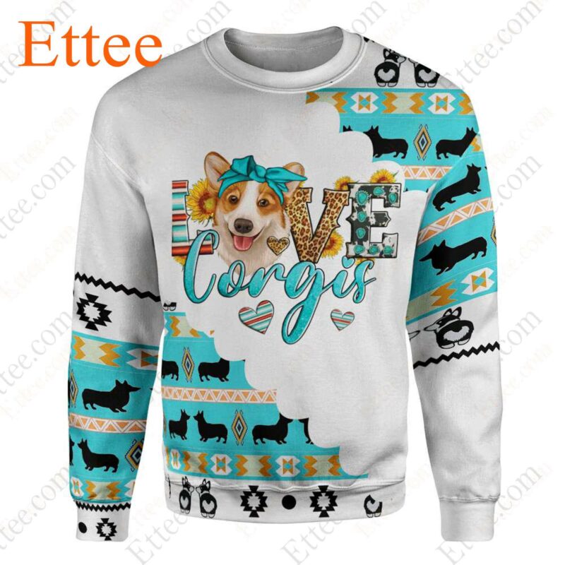 I Love Corgi 3D Hoodie, Unisex Fashion Gift for Dog Lover - Ettee - 3D Hoodie