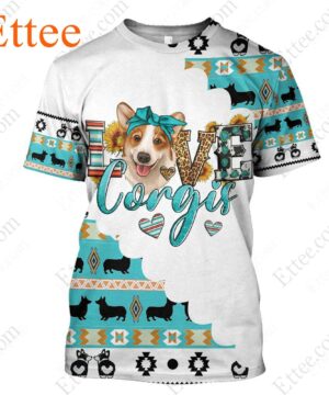 I Love Corgi 3D Hoodie, Unisex Fashion Gift for Dog Lover - Ettee - 3D Hoodie