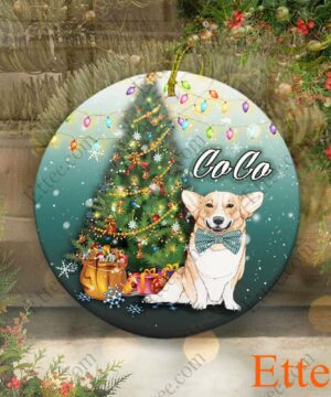 Corgi Dog Ceramic Ornament, Christmas Gift for Dog Lover - Ettee - Ceramic ornament