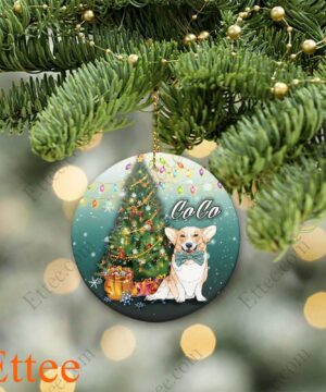 Corgi Dog Ceramic Ornament, Christmas Gift for Dog Lover - Ettee - Ceramic ornament