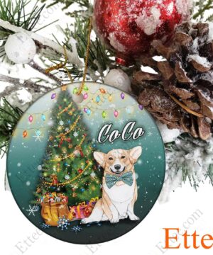 Corgi Dog Ceramic Ornament, Christmas Gift for Dog Lover - Ettee - Ceramic ornament