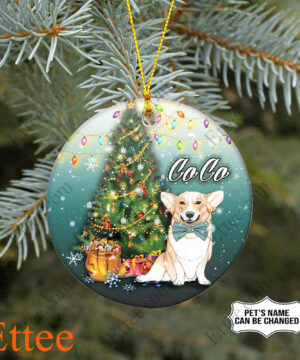 Corgi Dog Ceramic Ornament, Christmas Gift for Dog Lover - Ettee - Ceramic ornament