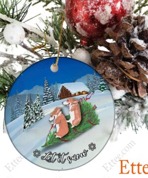 Corgi Funny Dog Ornament, Christmas Gift for Dog Lover - Ettee - christmas gift