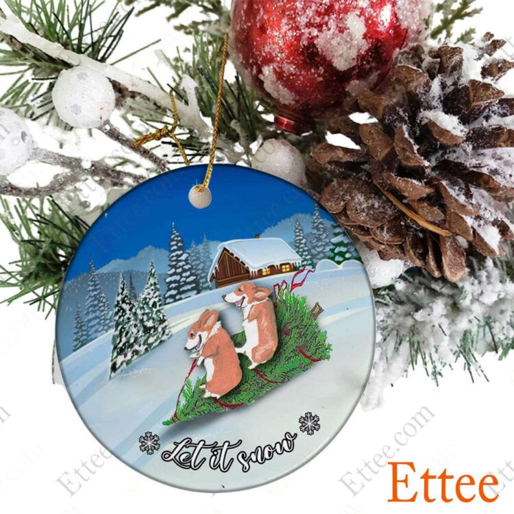 Corgi Funny Dog Ornament, Christmas Gift for Dog Lover - Ettee - christmas gift