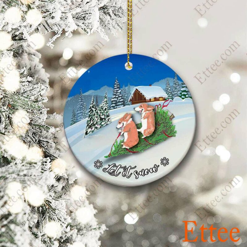 Corgi Funny Dog Ornament, Christmas Gift for Dog Lover - Ettee - christmas gift