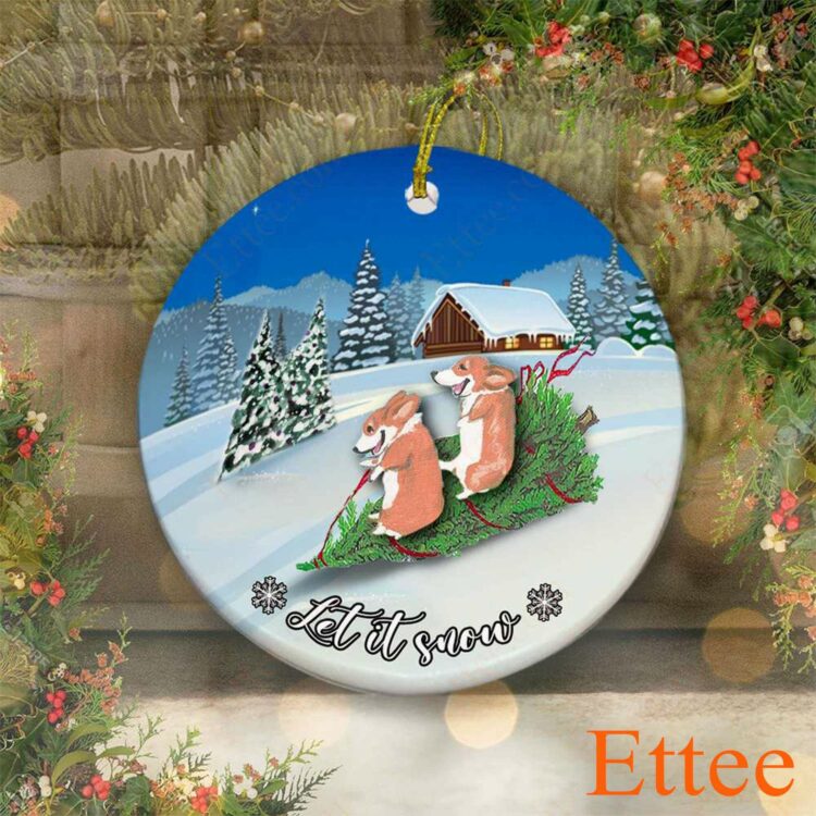 Corgi Funny Dog Ornament, Christmas Gift for Dog Lover - Ettee - christmas gift