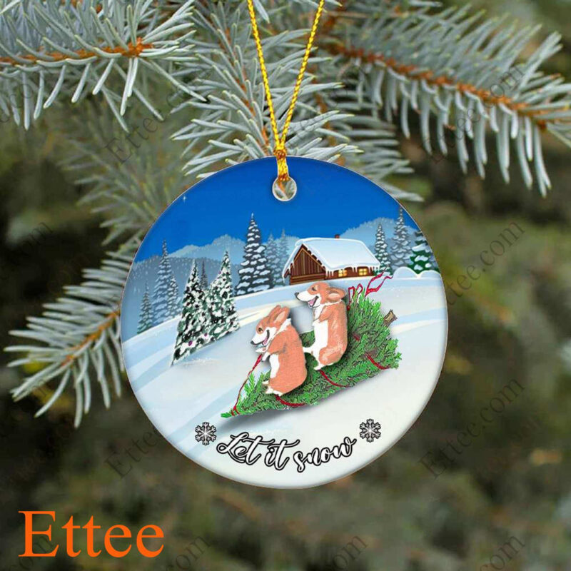 Corgi Funny Dog Ornament, Christmas Gift for Dog Lover - Ettee - christmas gift