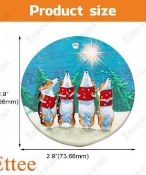 Corgi Singing Christmas Carols Ornament 2022 - Ettee - 2022