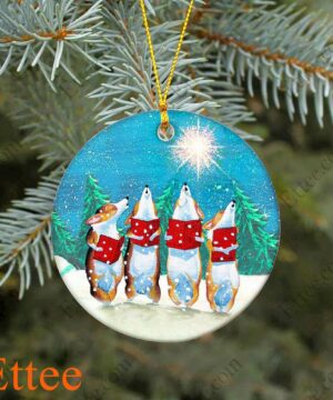 Corgi Singing Christmas Carols Ornament 2022 - Ettee - 2022