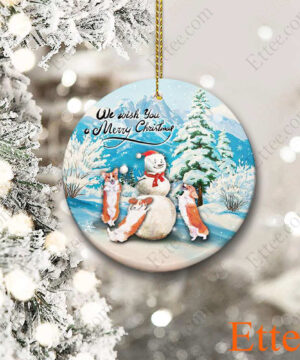 Corgi Dog Snowman Christmas Ornament - Ettee - christmas