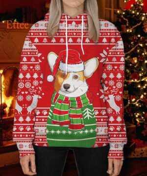 Corgi Dog 3D Unisex Hoodie Christmas Gift for Dog Lovers - Ettee - 3D