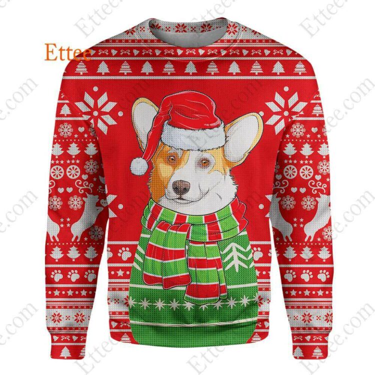Corgi Dog 3D Unisex Hoodie Christmas Gift for Dog Lovers - Ettee - 3D