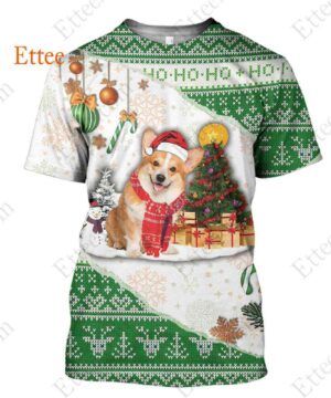 Corgi Dog Christmas 3D Hoodie, Gift for Dog Lover - Ettee - 3D Hoodie