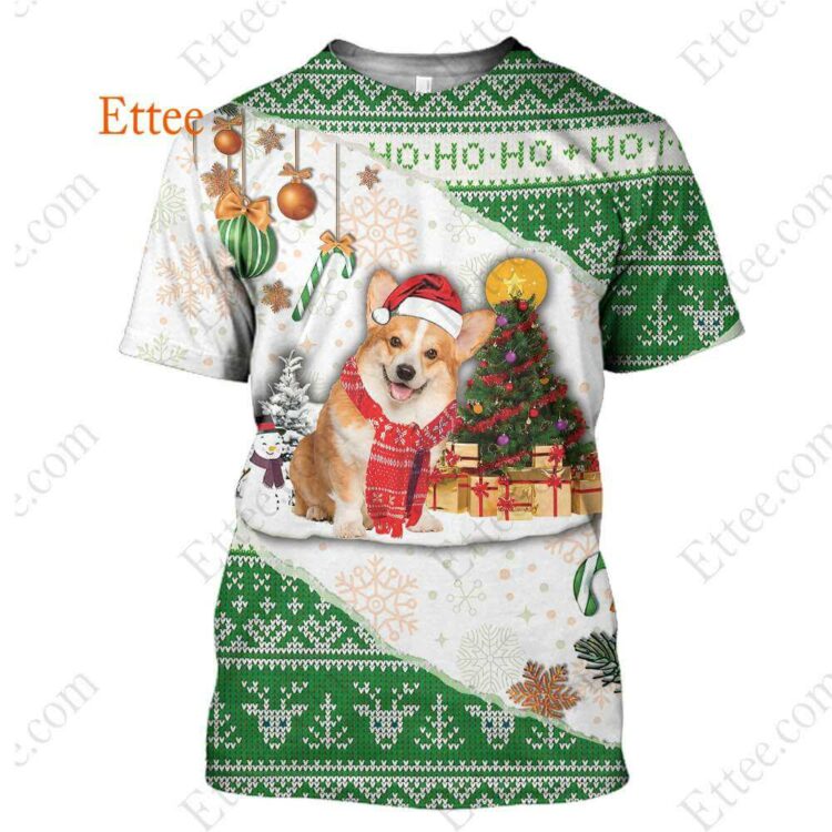Corgi Dog Christmas 3D Hoodie, Gift for Dog Lover - Ettee - 3D Hoodie