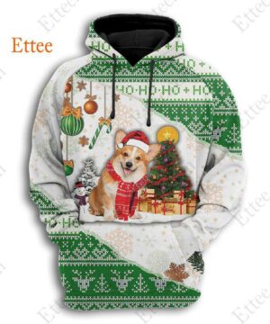 Corgi Dog Christmas 3D Hoodie, Gift for Dog Lover - Ettee - 3D Hoodie