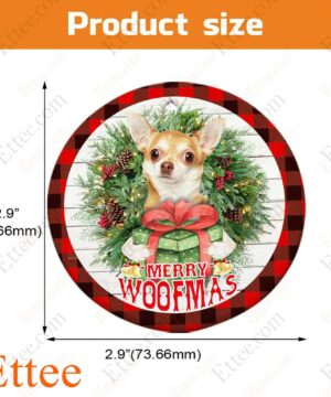 Chihuahua Merry Woofmas Ceramic Ornament, Pet Gift 2022 - Ettee - Ceramic ornament