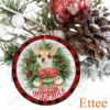 Chihuahua Merry Woofmas Ceramic Ornament, Pet Gift 2022 - Ettee - Ceramic ornament