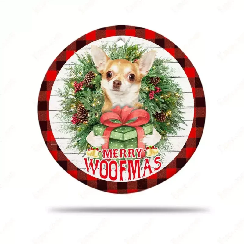 Chihuahua Merry Woofmas Ceramic Ornament, Pet Gift 2022 - Ettee - Ceramic ornament