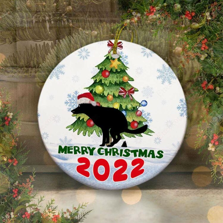 Dog Pooping Ceramic Ornament, Perfect White Elephant Gift, Gag Gift 2022 - Ettee - Ceramic ornament
