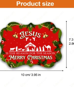 Jesus The Reason For The Season Benelux Ornament, Christmas Decor 2022 - Ettee - benelux ornament