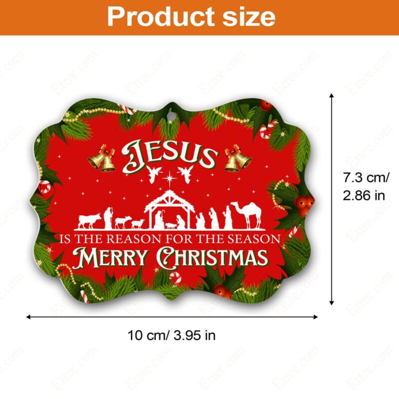 Jesus The Reason For The Season Benelux Ornament, Christmas Decor 2022 - Ettee - benelux ornament