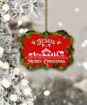 Jesus The Reason For The Season Benelux Ornament, Christmas Decor 2022 - Ettee - benelux ornament