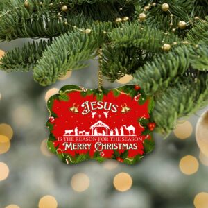 Jesus The Reason For The Season Benelux Ornament, Christmas Decor 2022 - Ettee - benelux ornament