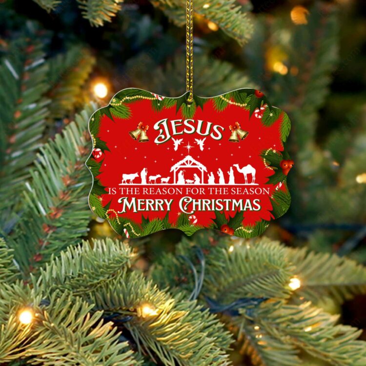 Jesus The Reason For The Season Benelux Ornament, Christmas Decor 2022 - Ettee - benelux ornament