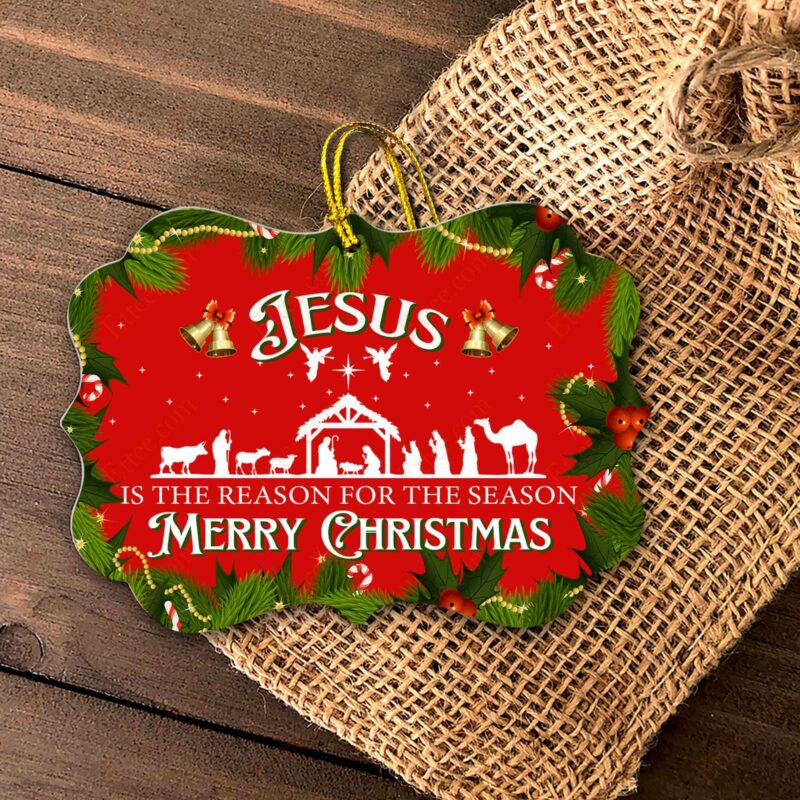 Jesus The Reason For The Season Benelux Ornament, Christmas Decor 2022 - Ettee - benelux ornament