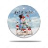 Pug Snowman Ceramic Ornament, Let It Snow Unique 2022 Gift - Ettee - Ceramic ornament