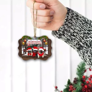 Pugs Benelux Ornament, We Woof You A Merry Pugmas - Ettee - benelux ornament