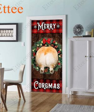 Merry Corgmas Door Cover, Christmas 2022 Home Decoration - Ettee - christmas 2022