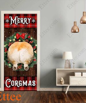 Merry Corgmas Door Cover, Christmas 2022 Home Decoration - Ettee - christmas 2022