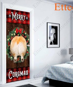 Merry Corgmas Door Cover, Christmas 2022 Home Decoration - Ettee - christmas 2022