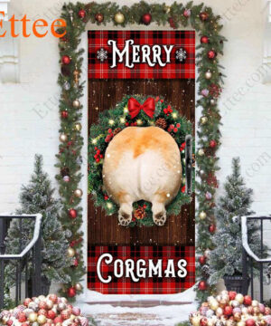 Merry Corgmas Door Cover, Christmas 2022 Home Decoration - Ettee - christmas 2022