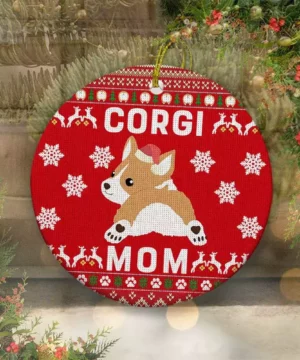 Corgi Mom Ceramic Ornament, Cute 2022 Gift For Corgi Lovers - Ettee - 2022 Gift