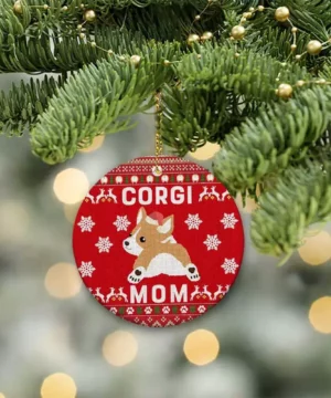 Corgi Mom Ceramic Ornament, Cute 2022 Gift For Corgi Lovers - Ettee - 2022 Gift